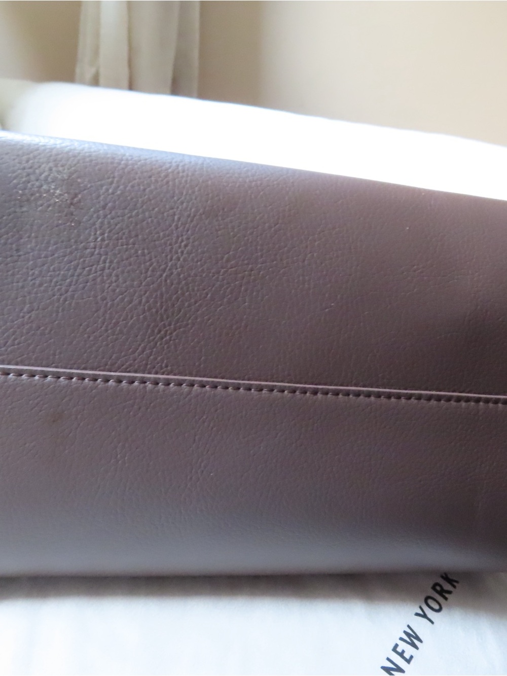 Freja NYC Leather Shoulder Bag in Brown - Picture 7 of 9